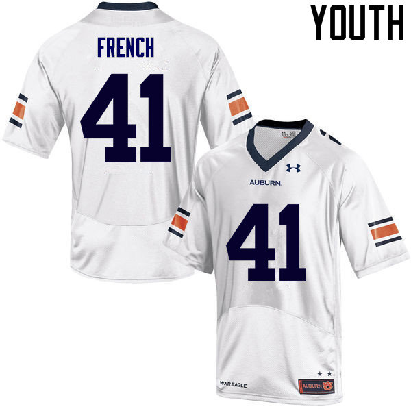 Youth Auburn Tigers #41 Josh French College Football Jerseys Sale-White - Click Image to Close